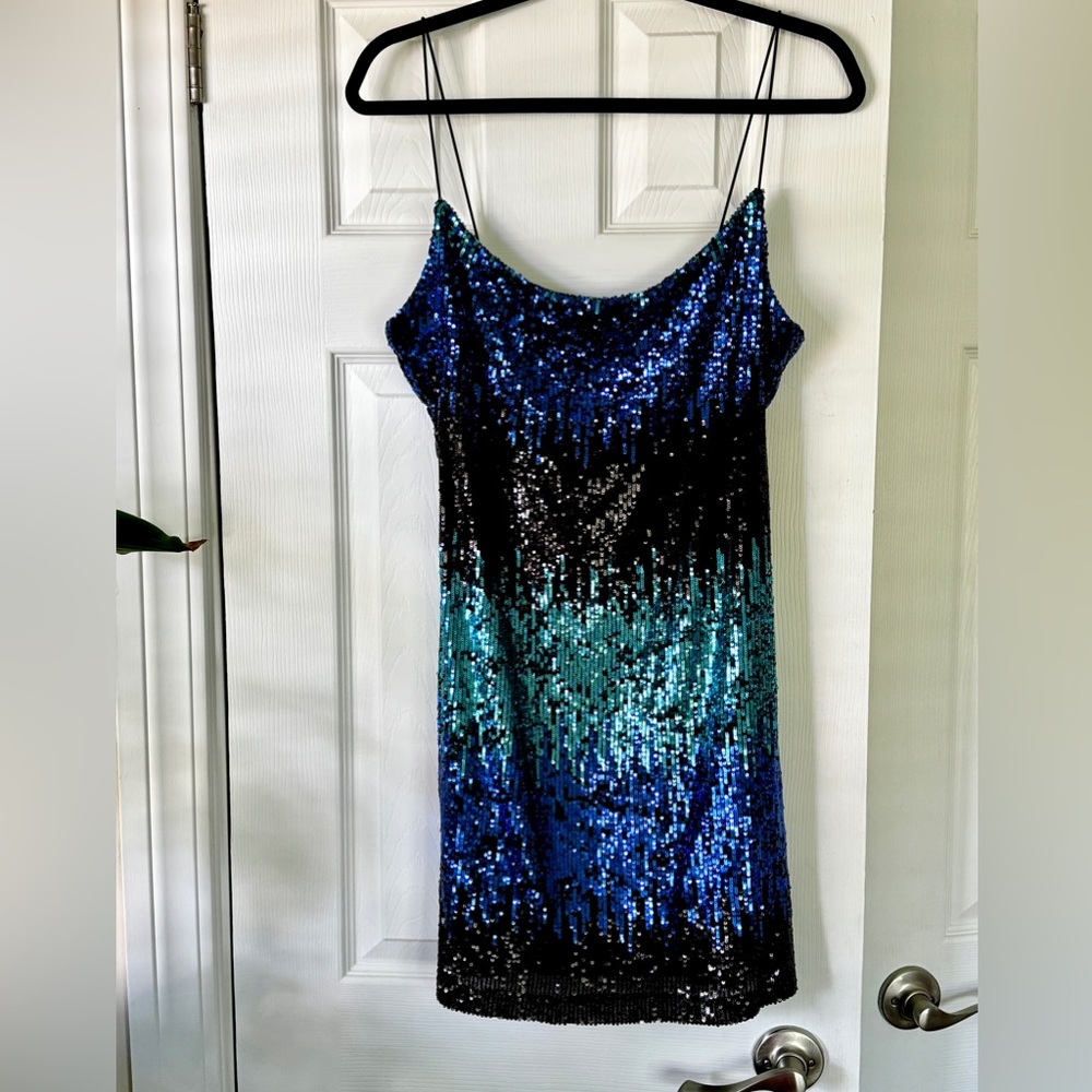 B. Darlin Ombre Sequin  Mini Dress Sz 15/16 Juniors Homecoming